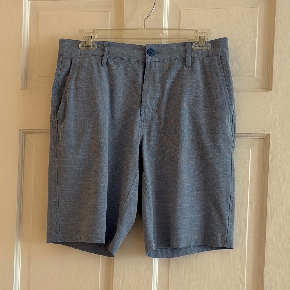 RVCA Men's Blue Flat Front Shorts